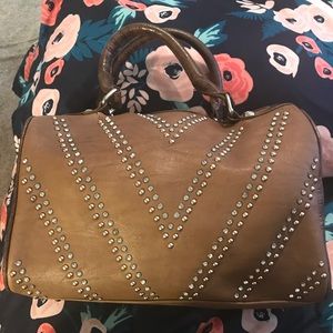 Brown purse with rhinestones